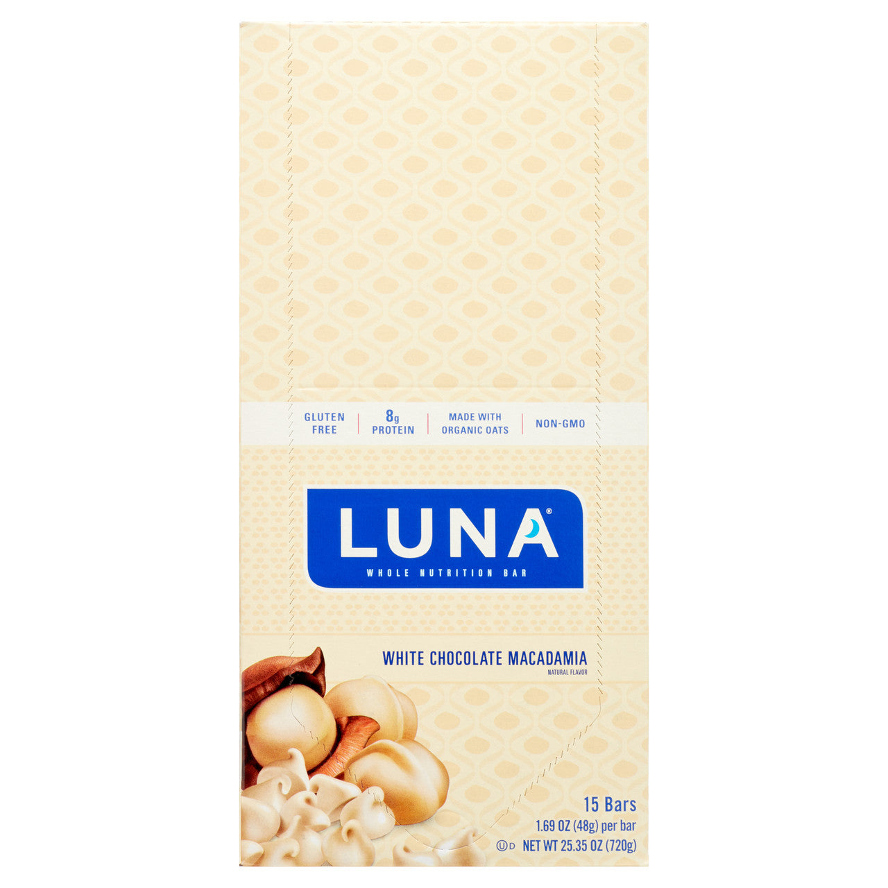 Clif Bar White Choc Macadamia Luna Bar (15x1.69 Oz)
