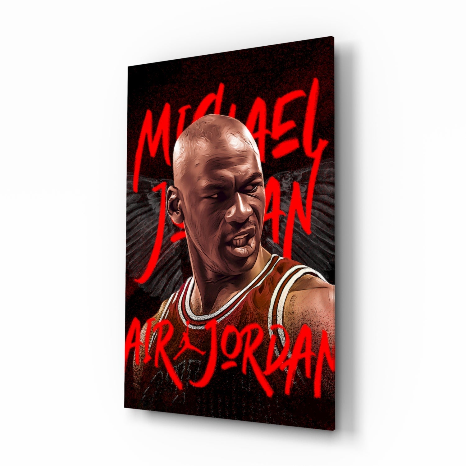 Micheal Jordan, Air Jordan Glass Wall Art || Designer Collection