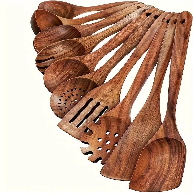 Teak Wood Cookware Set (10pcs)