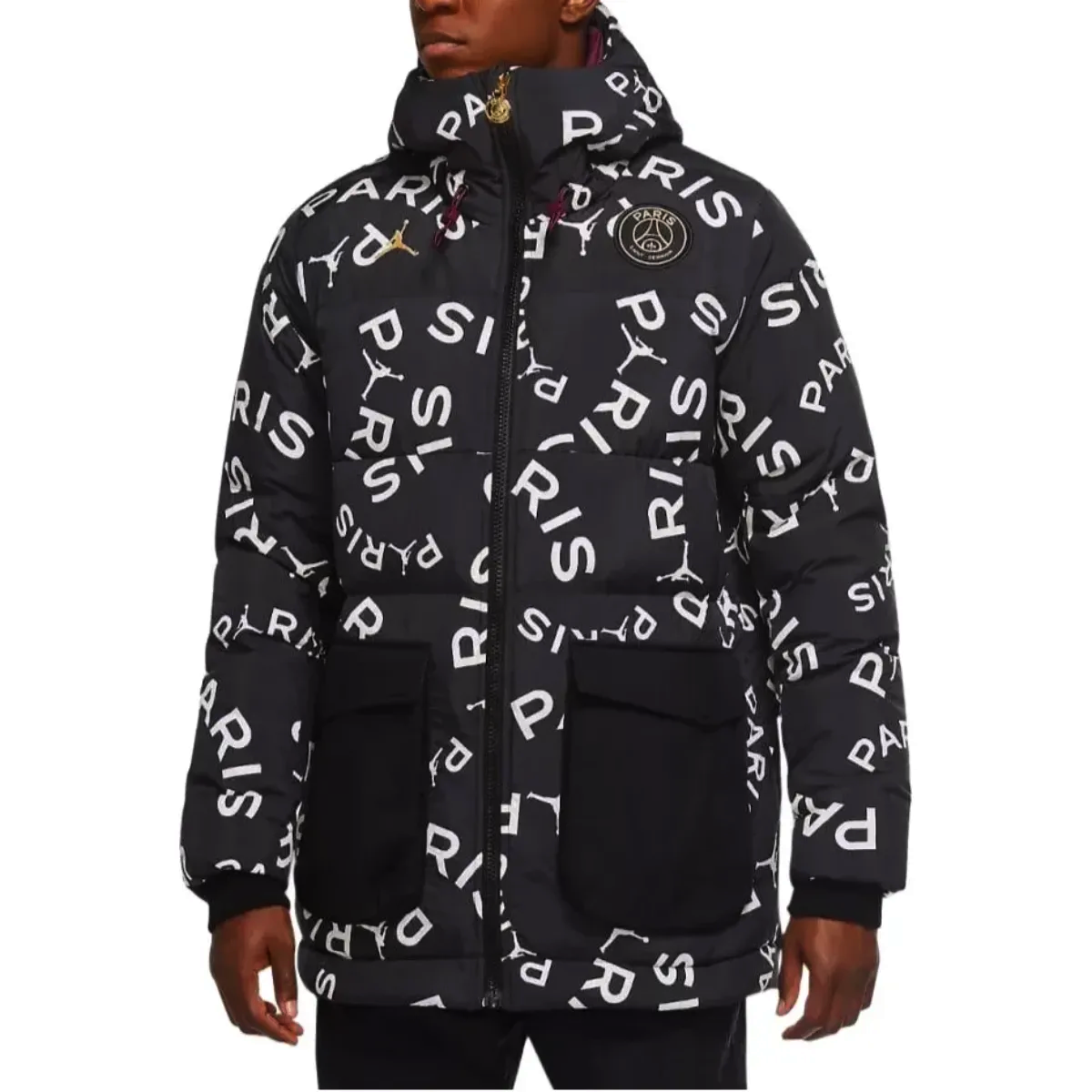 Jordan x PSG black Parka down padded jacket 2023 - Jordan