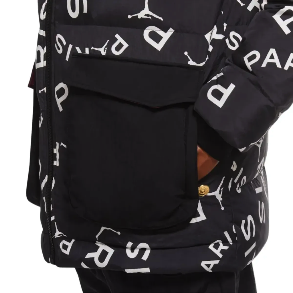Jordan x PSG black Parka down padded jacket 2023 - Jordan
